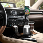 A02 Multifunctional Dual Cup Holder Expander 3 in 1 Adjustable Car Holder Phone Holder, A02