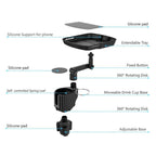A01 Universal Adjustable Car Tray Portable Cup Holder Meal Tray Expanded Car Cup Holder, A01
