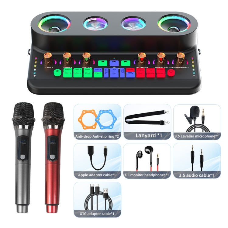 S20 Home Dual Speakers Bluetooth TF Card External Sound Card Audio, S20