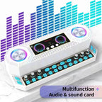 X20 Multifunction Singing Sound Card Audio Machine Square Dance Karaoke Wireless Bluetooth Speaker, X20