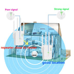 U10 1200Mbps Signal Booster WiFi Extender WiFi Antenna Dual Band 5G Wireless Signal Repeater, US Plug, EU Plug