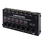 Mini 6-Channel Stereo Audio Mixer Musical Instrument Mixer Electric Wind Electric Guitar Electronic Piano Drums Mixer, B020