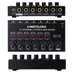 Mini 6-Channel Stereo Audio Mixer Musical Instrument Mixer Electric Wind Electric Guitar Electronic Piano Drums Mixer, B020