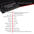 Mini 6-Channel Stereo Audio Mixer Musical Instrument Mixer Electric Wind Electric Guitar Electronic Piano Drums Mixer, B020