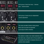 Mini 6-Channel Stereo Audio Mixer Musical Instrument Mixer Electric Wind Electric Guitar Electronic Piano Drums Mixer, B020
