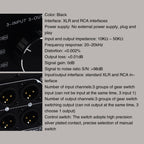 3 Input To 3 Output Fully Balanced XLR Signal Passive Stereo Selector Switch Switcher, B033
