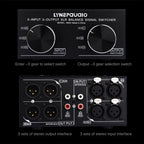 3 Input To 3 Output Fully Balanced XLR Signal Passive Stereo Selector Switch Switcher, B033