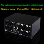 3 Input To 3 Output Fully Balanced XLR Signal Passive Stereo Selector Switch Switcher, B033