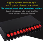 3 Input 3 Output Power Amplifier And Speaker Switcher Speaker Switch Splitter Comparator, B036