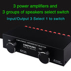 3 Input 3 Output Power Amplifier And Speaker Switcher Speaker Switch Splitter Comparator 300W Per Channel Without Loss Of Sound Quality, B037