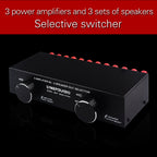 3 Input 3 Output Power Amplifier And Speaker Switcher Speaker Switch Splitter Comparator 300W Per Channel Without Loss Of Sound Quality, B037