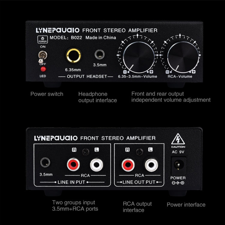 Pre-Stereo Signal Amplifier Volume Booster Headphones Active Speaker Preamp Audio Amplifier, B022