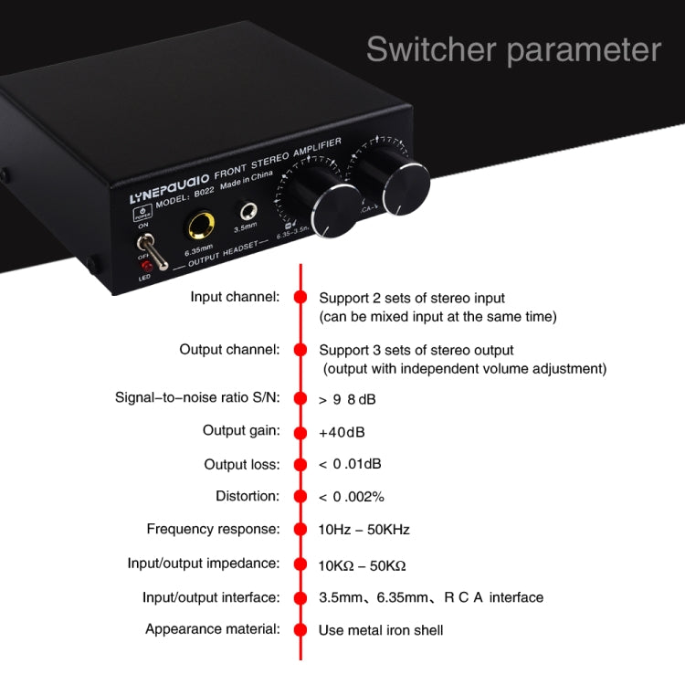 Pre-Stereo Signal Amplifier Volume Booster Headphones Active Speaker Preamp Audio Amplifier, B022