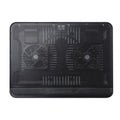 N128 Work Game Dual Fan Laptop Cooling Pad Heat Dissipation Holder with LED Light, N128