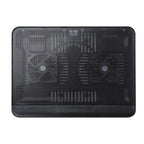 N128 Work Game Dual Fan Laptop Cooling Pad Heat Dissipation Holder with LED Light, N128