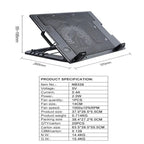 NB339 USB Desktop 5-Gear Adjustable Height Laptop Cooling Base, NB339