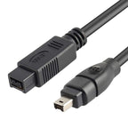 JUNSUNMAY FireWire High Speed Premium DV 800 9 Pin Male To FireWire 400 4 Pin Male IEEE 1394 Cable, 1.8m, 3m, 4.5m