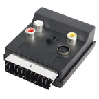 JUNSUNMAY 21 Pin Scart Male to Female S-Video 3 RCA Adapter Switchable in Out Audio Converter