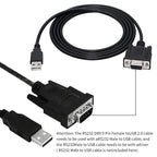 JUNSUNMAY 6 Feet RS232 DB9 Female to USB 2.0 Cable Only Use for Programmable Logic Controller, 1.8m