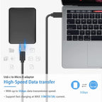 JUNSUNMAY USB-C / Type-C Female to Male USB 3.0 Micro B Adapter Converter, 1 PCS, 2 PCS
