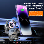 C11 Car 15W Automatically Open Transparent Type-C Wireless Charger Stand, C11 (Gold), C11 (Gray), C11 (Blue)