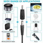 USB 5V to DC 9V 5.5mm x 2.5mm Converter Step Up Voltage Converter Power Cable with 8 Connectors, 5V to DC 9V 5.5mm x 2.5mm