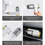 Q8 LED Light Wireless Portable Handheld Car Foldable 9000Pa Suction Vacuum Cleaner