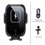 X11 Three Axle Linkage 15W Smart Touch Automatic Retractable Clip Fast Charging Wireless Car Chargers, Standard Configuration, Standard With Dashboard Bracket