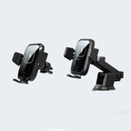 X11 Three Axle Linkage 15W Smart Touch Automatic Retractable Clip Fast Charging Wireless Car Chargers, Standard Configuration, Standard With Dashboard Bracket
