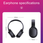 OY713 Blcak Music Headset Wireless BT5.0 Headphones Call Center Earphone With Microphone, OY713