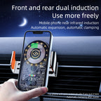 C12 Wireless Fast Charging Car Bracket Interior Cup Air Outlet Fixing Clip Induction Luminous LOGO, C12