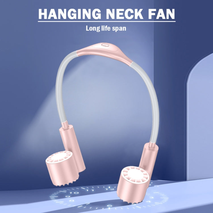 Long Life Twin-head Turbine Bladeless Neck Lazy Sports Fan, Black, White, Pink