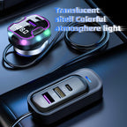 CS6 Portable Rear Seat Extended Car Charger Multi-Port Fast Charger, CS6
