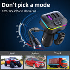 K12 With Type-C / 8-Pin Charging Cable Phone Fast Charging Adapter 2 USB + 1 Type-C PD Car Charger, K12