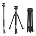 JMARY KT325+NB30 1.6m Portable Aluminum Alloy Action Camera Rotating Tripod Holder, KT325+NB30