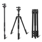 JMARY KT325+NB30 1.6m Portable Aluminum Alloy Action Camera Rotating Tripod Holder, KT325+NB30