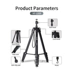 JMARY KP2208 Photography Live Streaming 1.7m Fill Light Camera Metal Tripod Holder, KP2208