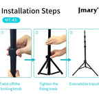 JMARY MT45 Cell Phone Clip Camera Mount Holder Telescopic Selfie Stick Outdoor Tripod Stand, MT45