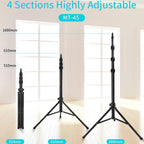 JMARY MT45 Cell Phone Clip Camera Mount Holder Telescopic Selfie Stick Outdoor Tripod Stand, MT45