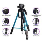 JMARY KP2264 Portable Detachable Tripod Mobile Phone SLR Camera Aluminium Alloy Stand, KP2264