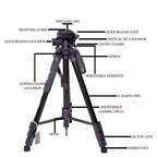JMARY KP2264 Portable Detachable Tripod Mobile Phone SLR Camera Aluminium Alloy Stand, KP2264