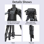 JMARY KP2234 Telescopic Aluminum Alloy SLR Camera Phone Live Streaming  Photography Tripod, KP2234