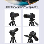 JMARY KP2234 Telescopic Aluminum Alloy SLR Camera Phone Live Streaming  Photography Tripod, KP2234