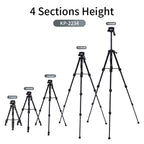 JMARY KP2234 Telescopic Aluminum Alloy SLR Camera Phone Live Streaming  Photography Tripod, KP2234