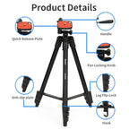 JMARY KP2205 Travel Tripod Mobile Phone Holder Telescopic Camera Mount Tripod Stand, KP2205