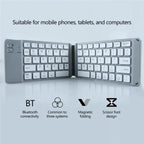 BT18 Bluetooth Keyboard Magnetic Folding Wireless Keyboard For Cell Phones Tablets Computers