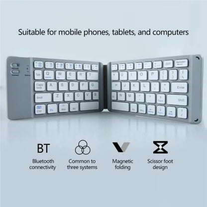 BT18 Bluetooth Keyboard Magnetic Folding Wireless Keyboard For Cell Phones Tablets Computers