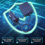 TR-43 For Back Seat PD 18W Fast Charging Car Charger 2m Extention Charger Adapter, TR-43