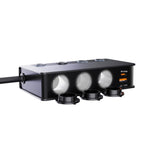 TR-54 9 In 1 Multi Ports PD+QC3.0 USB Car Charger Device 3 Socket Cigarette Lighter Splitter, TR-54
