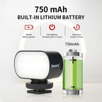 JMARY FM-16RGB Mini Portable Rechargeable RGB Video Conference Photography LED Fill Light, FM-16RGB